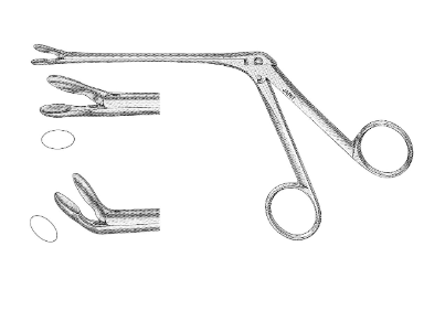 Weil Nasal Forceps, 5.0 Mm X 8.0 Mm Cup Jaws, 4" (10.1 Cm) Shaft, 7 1/2" (19.0 Cm) Overall, Straight
